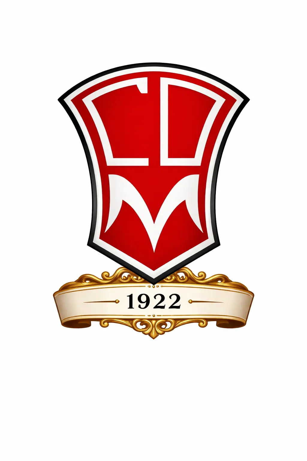 Primer escudo del Club deportivo Mensajero